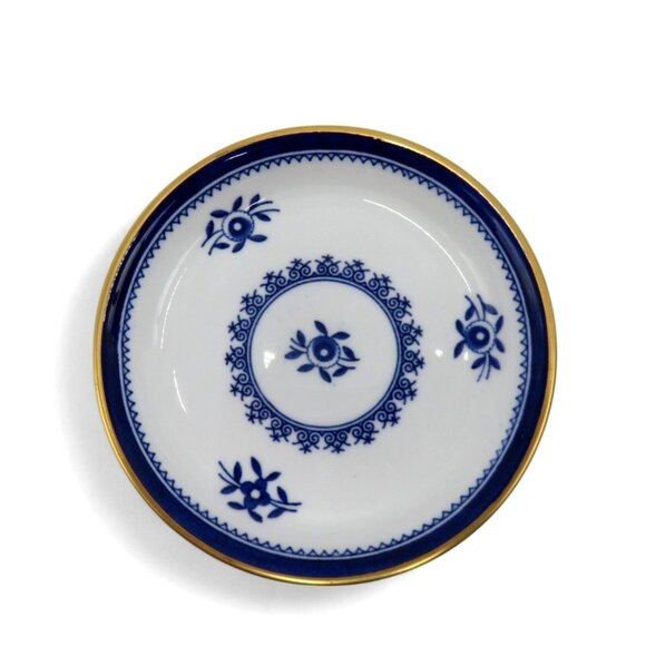 SPODE Gloucester Blue and White Floral Cup Saucer England Vintage - Picture 9 of 11